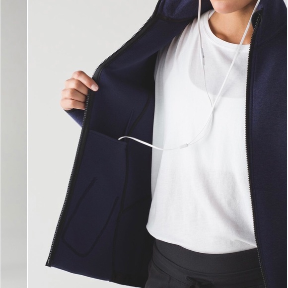 Lululemon" Insculpt Jacket- Heathered Deep Indigo / Deep Indigo- Size 4- - Picture 15 of 16